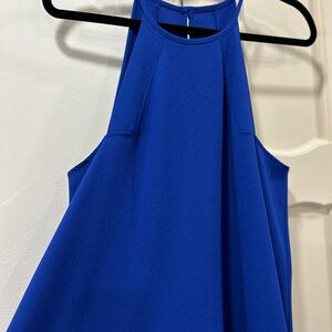 Soprano Royal Blue A-Line Swing Dress with Spaghetti Straps